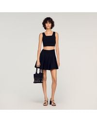 Sandro - Pull court en maille fantaisie - Lyst