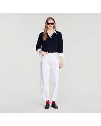 Sandro - Polo en laine à logo - Lyst