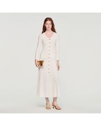 Sandro - Fancy Knit Maxi Dress - Lyst