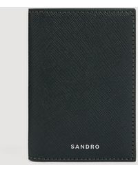 Sandro - Saffiano Leather Card Holder - Lyst
