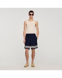 Sandro - Contrast Pattern Floaty Shorts - Lyst