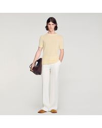Sandro - Fine Knit T-Shirt - Lyst