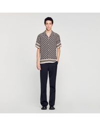 Sandro - Square Cross Short-Sleeved Shirt - Lyst