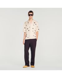 Sandro - Loose-Fit Floral Shirt - Lyst