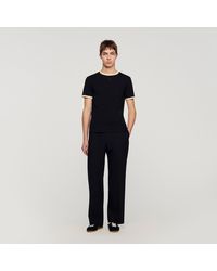 Sandro - Two-Tone Patch T-Shirt - Lyst