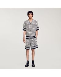 Sandro - Square Cross Short-Sleeved Shirt - Lyst