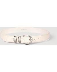 Sandro - Leather Belt With Metal Buckle - Lyst