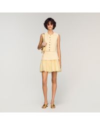 Sandro - Pleated Crop Top - Lyst