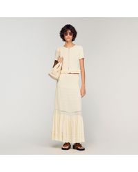 Sandro - Ruffled Knit Top - Lyst