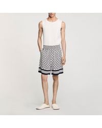 Sandro - Square Cross Floaty Bermuda Shorts - Lyst