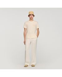 Sandro - Cotton Crochet Flower T-Shirt - Lyst