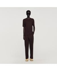 Sandro - Linen T-Shirt - Lyst