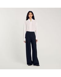 Sandro - Chalk-Striped Trousers - Lyst