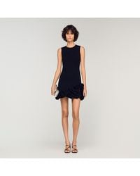 Sandro - Floral Knit Short Dress - Lyst