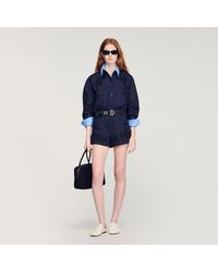Sandro - Embroidered Cotton Shorts - Lyst