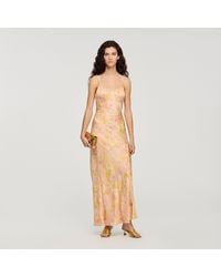 Sandro - Flower Print Maxi Dress - Lyst
