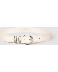 Sandro - Leather Belt With Metal Buckle - Lyst