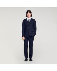 Sandro - Micro Check Suit Jacket - Lyst
