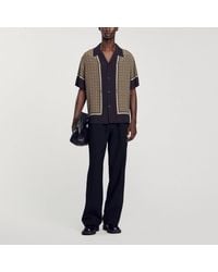 Sandro - Short-Sleeved Patterned Shirt - Lyst