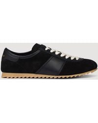 Sandro - Leather And Suede Low-Top Trainers - Lyst