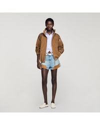 Sandro - Studded Suede Jacket - Lyst