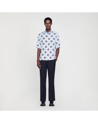 Sandro - Cross Flower Short-Sleeved Shirt - Lyst