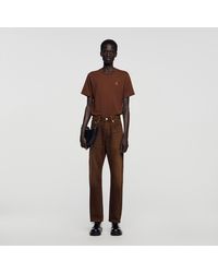 Sandro - Jean regular effet délavé - Lyst