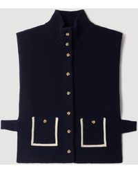 Sandro - Wool And Cashmere Standing Collar - Lyst