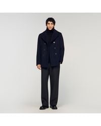 Sandro - Wool Pea Coat - Lyst