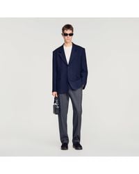 Sandro - Oversized Virgin Wool Jacket - Lyst