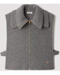 Sandro - Zipped Trucker Collar - Lyst