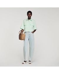 Sandro - Short Checked Shirt - Lyst