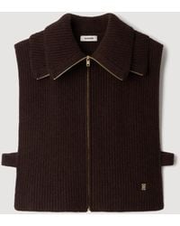 Sandro - Zipped Trucker Collar - Lyst