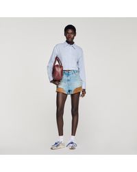 Sandro - Short Checked Shirt - Lyst