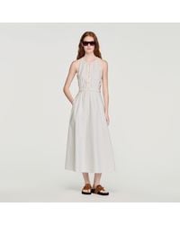 Sandro - Striped Cotton Maxi Dress - Lyst