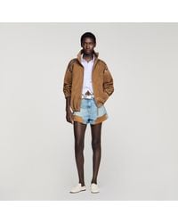 Sandro - Studded Suede Jacket - Lyst