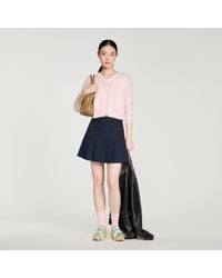 Sandro - Cropped Cashmere Wool Cardigan - Lyst