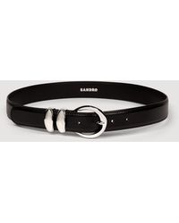 Sandro - Smooth Leather Belt - Lyst