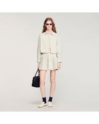 Sandro - Striped Rhinestone Shirt - Lyst