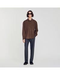 Sandro - Oversized Cotton Shirt - Lyst