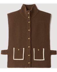 Sandro - Wool And Cashmere Standing Collar - Lyst