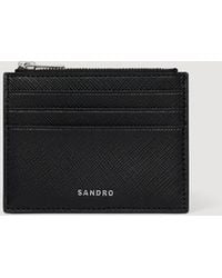 Sandro - Reconstituted Leather Card Holder - Lyst