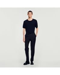 Sandro - Elasticated Straight-Leg Trousers - Lyst