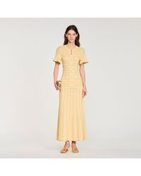 Sandro - Rhinestone Knit Maxi Dress - Lyst