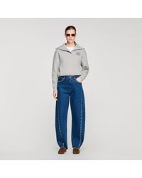 Sandro - Rhinestone Barrel Jeans - Lyst