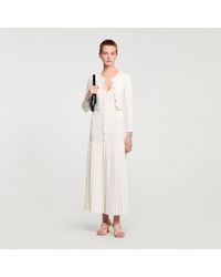 Sandro - Cropped Rib Knit Cardigan - Lyst