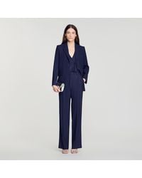 Sandro - Striped Sequin Trousers - Lyst