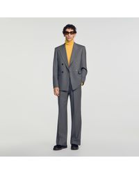 Sandro - Striped Virgin Wool Suit Jacket - Lyst