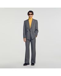 Sandro - Striped Virgin Wool Suit Jacket - Lyst