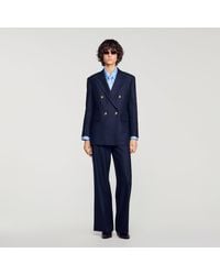 Sandro - Rhinestone Wool Suit Jacket - Lyst